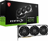 MSI GeForce RTX 4070 VENTUS 3X E 12G OC 2505MHz PCI-E 4.0 12288MB 21000MHz 192bit HDMI 3xDisplayPort HDCP