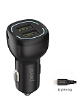 PERO Автомобильное зарядное устройство AC04 2USB 2.4A AUTOMAX c кабелем Lightning
