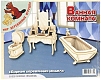 Мир деревянной игрушки Сборная модель "Ванная комната"