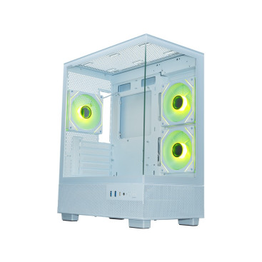 XASTRA Q400M 3ARGB-C6-UC, mATX, Aquarium, 3x120mm ARGB, White, Q400M-3FM12A-C6-UC-WH
