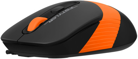 A4Tech Fstyler FM10S, проводная, 1600dpi, черный/оранжевый