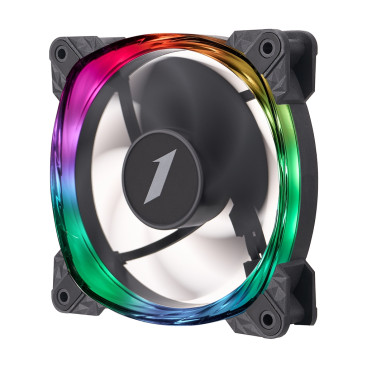 Вентилятор 1STPLAYER FS7 Black / 120mm ARGB 3pin 5V PWM 4pin 12V 600-800rpm 47.65cfm 32.2dBA / FS7-BK / BULK