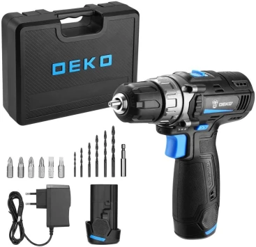 Дрель-шуруповерт Deko DKCD12V PRO аккум. патрон:быстрозажимной (кейс в комплекте) (083-1007)