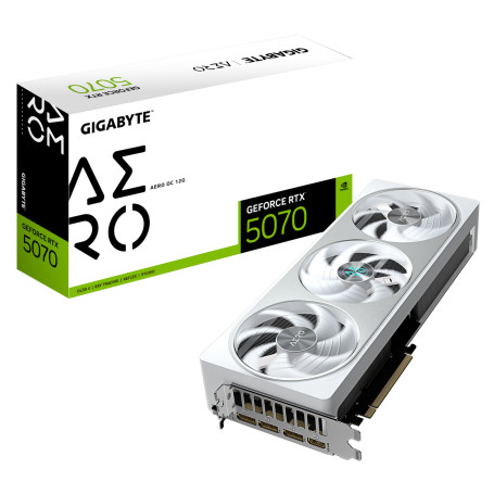 Gigabyte NVIDIA GeForce RTX 5070 AERO OC 12GB GDDR7 192bit 3xDP HDMI 3FAN (GV-N5070AERO OC-12GD)