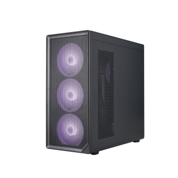 1STPLAYER AU8 ARGB, E-ATX, 4x140mm ARGB, Black, AU8-BK-4FE7-14