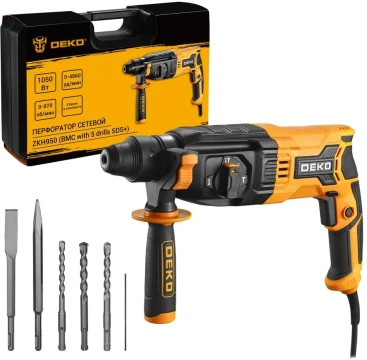 Перфоратор Deko ZKH950 патрон:SDS-plus уд.:3.2Дж 1050Вт (кейс в комплекте)