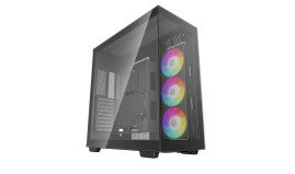 Deepcool CH780, ATX, Aquarium, 3x140mm ARGB, Black