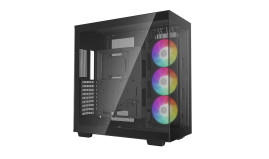 Deepcool CH780, ATX, Aquarium, 3x140mm ARGB, Black