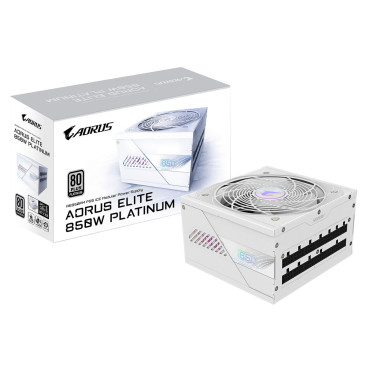 Gigabyte AE850PM PG5 ICE, 850W, 80 PLUS Platinum, GP-AE850PM PG5 ICE, белый