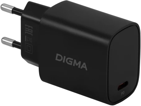 Сетевое зар./устр. Digma DGW3C 30W 3A (PD) USB-C универсальное черный (DGW3C0F010BK)