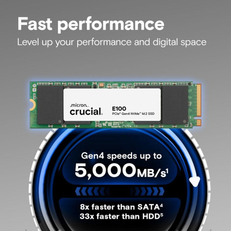 Crucial E100 2TB M.2 2280 PCIe Gen4x4 CT2000E100SSD8