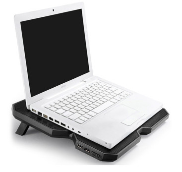 Подставка для ноутбука Deepcool Multi Core X6 (DP-N422-MCX6) 15.6" 380x295x24мм 30.9дБ 2xUSB 4x 900г черный