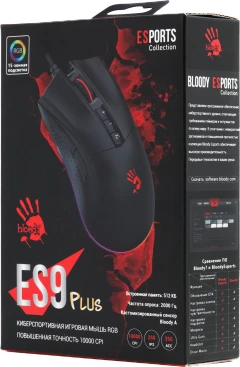 A4Tech Bloody ES9 Plus, проводная, 10000dpi, черный