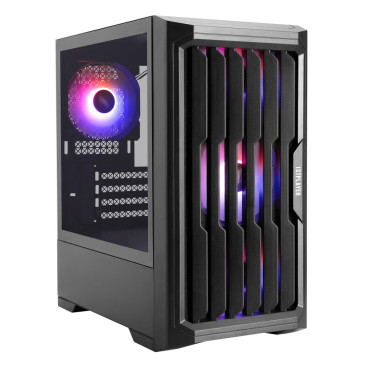 1STPLAYER BULLET HUNTER H2 ARGB, mATX, 4x120mm ARGB, Black, H2-BK-4F7