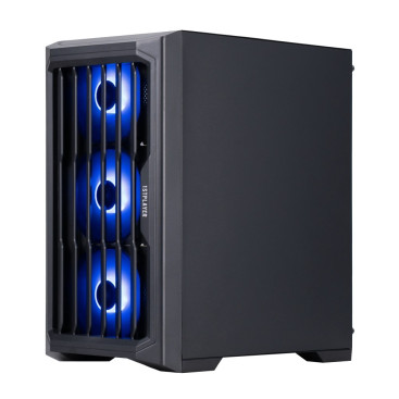 1STPLAYER BULLET HUNTER H2 ARGB, mATX, 4x120mm ARGB, Black, H2-BK-4F7