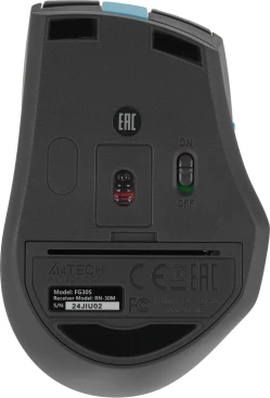 A4Tech Fstyler FG30S, беспроводная, 2000dpi, серый/синий