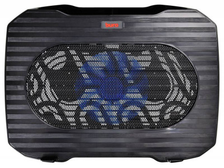 Подставка для ноутбука Buro BU-LCP156-B114 15.6" 357x265x33мм 1xUSB 1x 140ммFAN 345г металлическая сетка/пластик черный