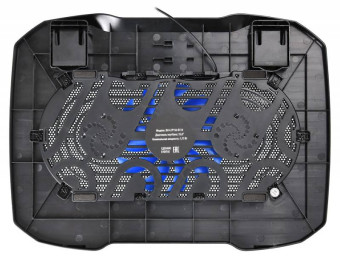 Подставка для ноутбука Buro BU-LCP156-B114 15.6" 357x265x33мм 1xUSB 1x 140ммFAN 345г металлическая сетка/пластик черный