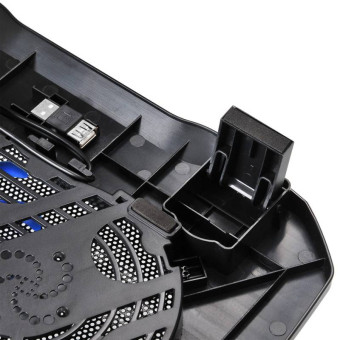 Подставка для ноутбука Buro BU-LCP156-B114 15.6" 357x265x33мм 1xUSB 1x 140ммFAN 345г металлическая сетка/пластик черный