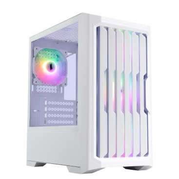 1STPLAYER BULLET HUNTER H2 ARGB, mATX, 4x120mm ARGB, White, H2-WH-4F7-W