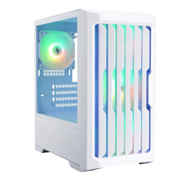 1STPLAYER BULLET HUNTER H2 ARGB, mATX, 4x120mm ARGB, White, H2-WH-4F7-W