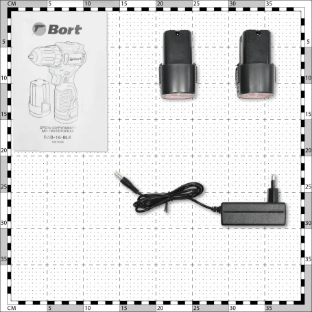 Дрель-шуруповерт Bort BAB-16-BLK аккум. патрон:быстрозажимной (кейс в комплекте) (93414868)