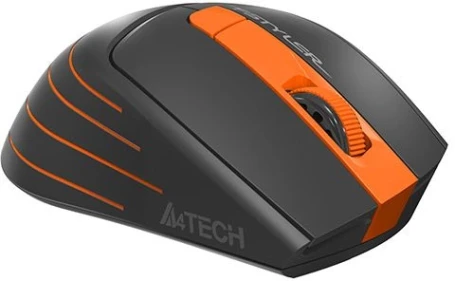 A4Tech Fstyler FG30S, беспроводная, 2000dpi, серый/оранжевый