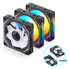 Вентилятор JONSBO ZL-120BR(3 in 1) Black 120х120х25мм REVERSE (24шт/кор, ARGB LED, 800-1800об/мин, черный) Retail