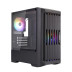 1STPLAYER BULLET HUNTER H2, mATX, 4x120mm FRGB, Black, H2-BK-4F1