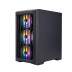 1STPLAYER BULLET HUNTER H2, mATX, 4x120mm FRGB, Black, H2-BK-4F1