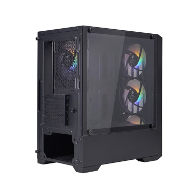 1STPLAYER BULLET HUNTER H2, mATX, 4x120mm FRGB, Black, H2-BK-4F1
