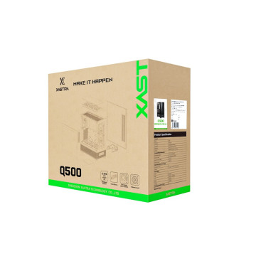 XASTRA Q500 3ARGB-FG-C10-UC, ATX, Aquarium, 3x120mm ARGB, Black, Q500-3FG12A-C10-UC