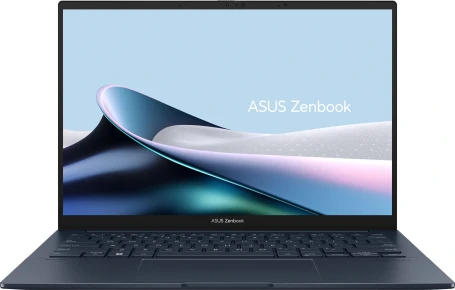 Ноутбук Asus Zenbook 14 OLED UX3405MA-QD986 Core Ultra 5 125H 16Gb SSD512Gb Intel Arc 14" OLED FHD+ (1920x1200) без ОС blue WiFi BT Cam Bag (90NB11R1-M01SL0)