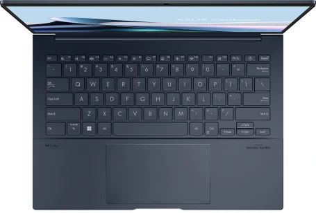 Ноутбук Asus Zenbook 14 OLED UX3405MA-QD986 Core Ultra 5 125H 16Gb SSD512Gb Intel Arc 14" OLED FHD+ (1920x1200) без ОС blue WiFi BT Cam Bag (90NB11R1-M01SL0)