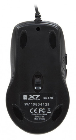 A4Tech X-718BK, проводная, 3000dpi, черный