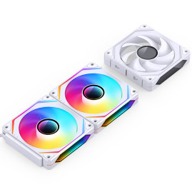Вентилятор JONSBO ZL-120WR(3 in 1) White 120х120х25мм REVERSE (24шт/кор, ARGB LED, 800-1800об/мин, белый) Retail