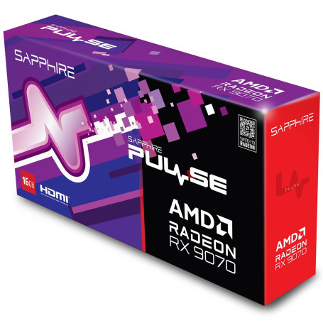 Sapphire AMD Radeon RX 9070 PULSE 16GB GDDR6 256bit 2xDP 2xHDMI 2FAN (11349-03-20G)