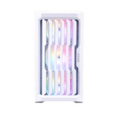 1STPLAYER BULLET HUNTER H2, mATX, 4x120mm FRGB, White, H2-WH-4F1-W