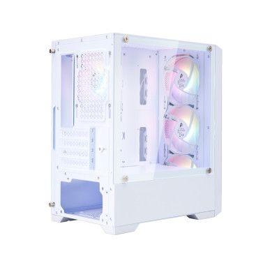 1STPLAYER BULLET HUNTER H2, mATX, 4x120mm FRGB, White, H2-WH-4F1-W