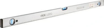 Уровень RGK U3150 пузырьковый 3глаз. магнит. серебристый/черный (752114)