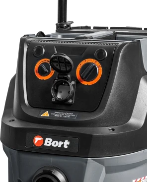 Строительный пылесос Bort BAX-600E 1600Вт (уборка: сухая/влажная) серый