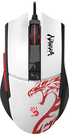 A4Tech Bloody L65 Max, проводная, 12000dpi, белый/рисунок