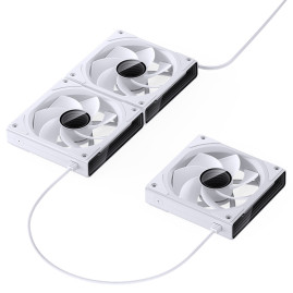 Вентилятор JONSBO ZK-120WR(3 in 1) White 120х120х25мм REVERSE (24шт/кор, ARGB LED, 800-1800об/мин, белый) Retail