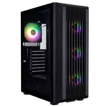 1STPLAYER BULLET HUNTER H6 ARGB, ATX, 4x120mm ARGB, Black, H6-BK-4F7