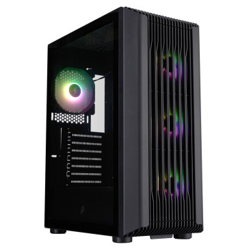 1STPLAYER BULLET HUNTER H6 ARGB, ATX, 4x120mm ARGB, Black, H6-BK-4F7