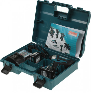 Шуруповерт Makita TD110DWAE аккум. патрон:держатель бит 1/4" (кейс в комплекте)