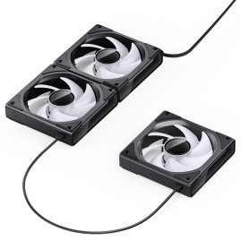 Вентилятор JONSBO ZK-120B(3 in 1) Black 120х120х25мм (24шт/кор, ARGB LED, 800-2200об/мин, черный) Retail