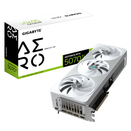 Gigabyte NVIDIA GeForce RTX 5070 Ti AERO OC 16GB GDDR7 256bit 3xDP HDMI 3FAN (GV-N507TAERO OC-16GD)