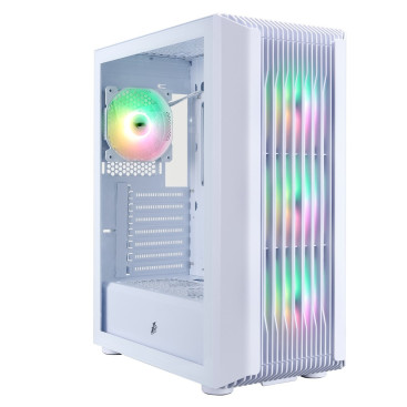 1STPLAYER BULLET HUNTER H6 ARGB, ATX, 4x120mm ARGB, White, H6-WH-4F7-W