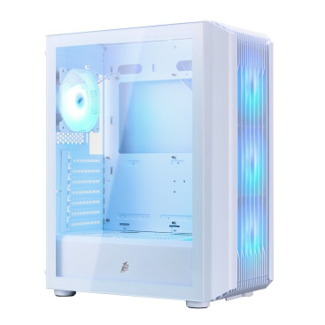 1STPLAYER BULLET HUNTER H6 ARGB, ATX, 4x120mm ARGB, White, H6-WH-4F7-W